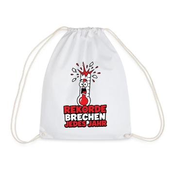 Rekorde brechen jedes Jahr – Hitzewelle T-Shirt - Turnbeutel - Weiß - Vorne