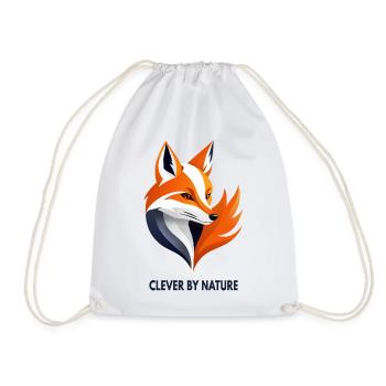 Clever by Nature – Fuchs - Turnbeutel - Weiß - Vorne