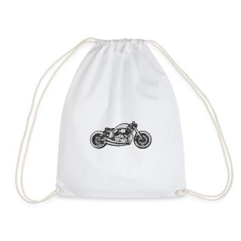 Motocyclette - Sac de sport léger - blanc - Devant