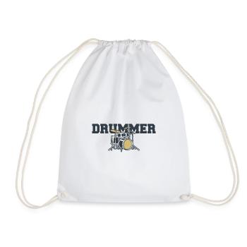 Drummer Drums - Drawstring Bag - white - Front