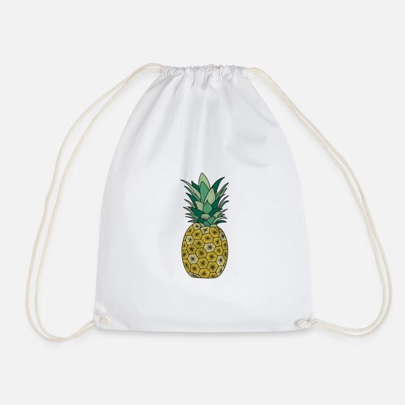Pineapple - Drawstring Bag - white