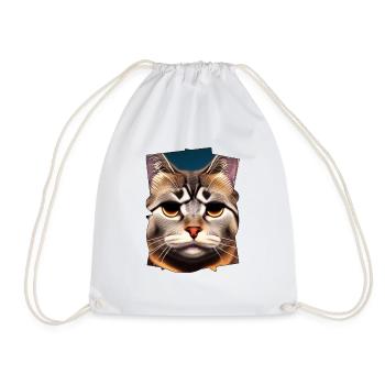 Katzen gesicht - Turnbeutel - Weiß - Vorne