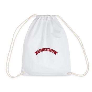 Full Throttle - Drawstring Bag - white - Front