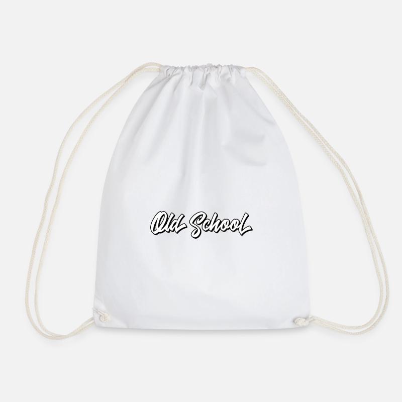Old school - Drawstring Bag - white