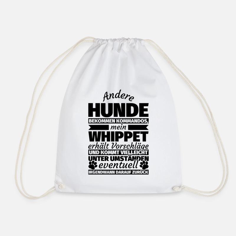 Whippet Hund Geschenke - Turnbeutel - Weiß