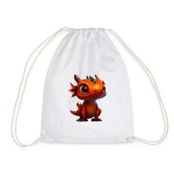 Petit dragon mignon 9 - Sac de sport léger - blanc - Devant