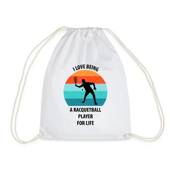 Racqueetball - Drawstring Bag - white - Front