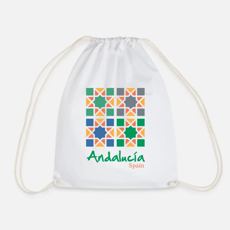 Andalusian Tiles 4 - Turnbeutel - Weiß