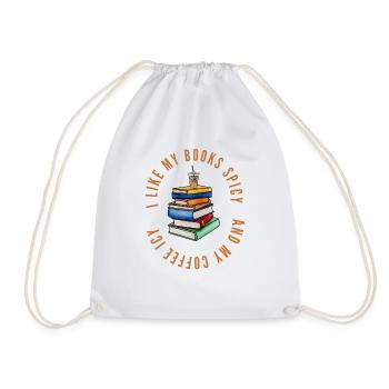 I Like My Books Spicy And My Coffee Icy Slogan - Sac de sport léger - blanc - Devant