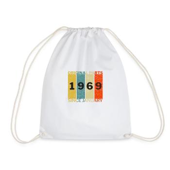 Né en janvier 1969 Drôle d’anniversaire Retro Citation - Sac de sport léger - blanc - Devant