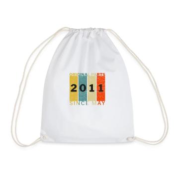 Né en mai 2011 drôle anniversaire retro citation blague - Sac de sport léger - blanc - Devant