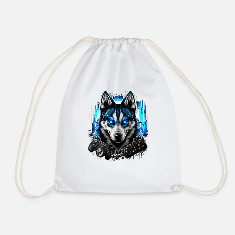 Gaming Husky - Turnbeutel - Weiß