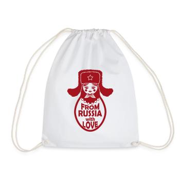 From Russia with love USSR Matryoshka doll - Drawstring Bag - white - Front