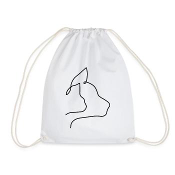 Chien chat sombre minimaliste simple - Sac de sport léger - blanc - Devant