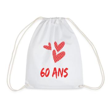 ANNIVERSARY. HAPPY BIRTHDAY. HAPPY BIRTHDAY. - Drawstring Bag - white - Front