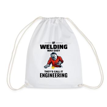 Welding Welder Metal Construction Ironworker - Drawstring Bag - white - Front