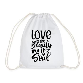 Love is the Beauty of the Soul - Drawstring Bag - white - Front