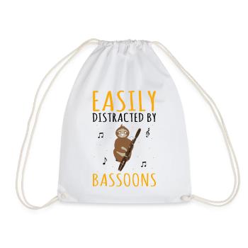 Basson pour basson anches et bassoniste - Sac de sport léger - blanc - Devant