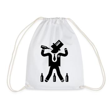 Marié avec 3 bières (enterrement de vie de garçon / enterrement de vie de garçon / L / B) - Sac de sport léger - blanc - Devant