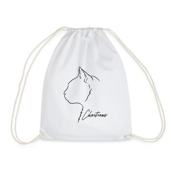 Chartreux Cat Profile Cats Wilsigns - Drawstring Bag - white - Front