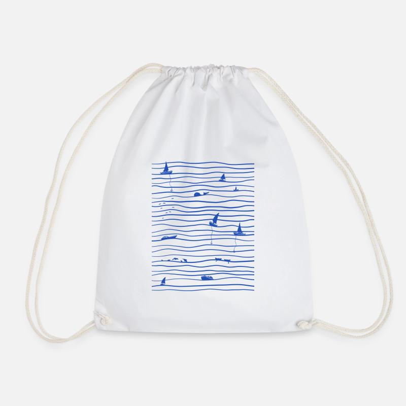 Mer et bateaux - Sac de sport léger - blanc