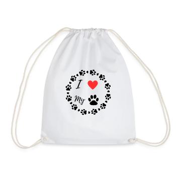 J’aime mon chien - Sac de sport léger - blanc - Devant
