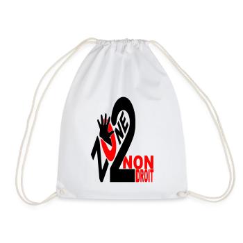 Tee shirt Zone De Non Droit / mode / street - Sac de sport léger - blanc - Devant