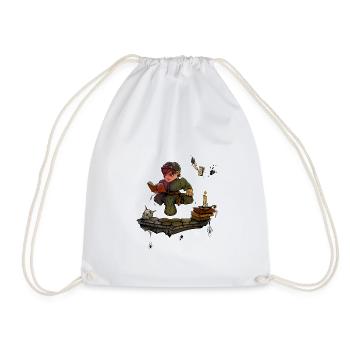 Magician - Fantasy Wizard Apprentice - Gift Idea - Drawstring Bag - white - Front