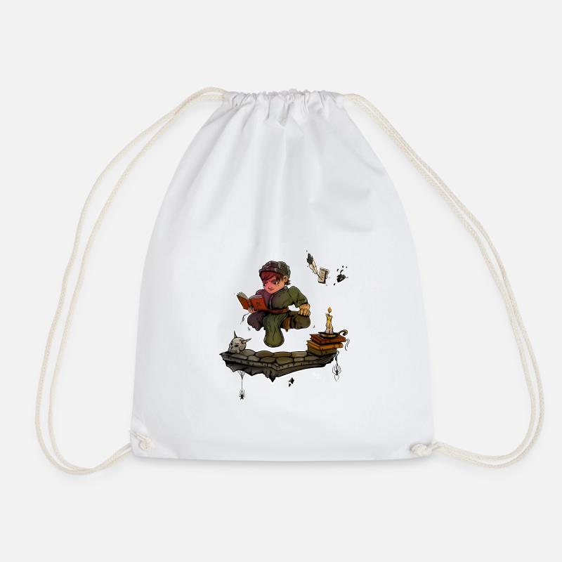 Magician - Fantasy Wizard Apprentice - Gift Idea - Drawstring Bag - white
