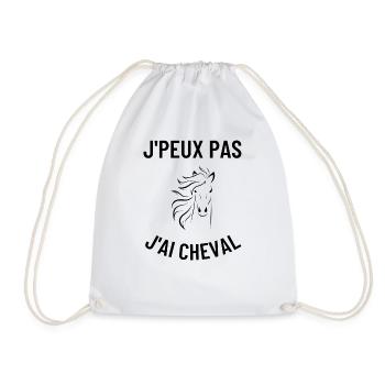 J'peux pas j'ai cheval - Sac de sport léger - blanc - Devant