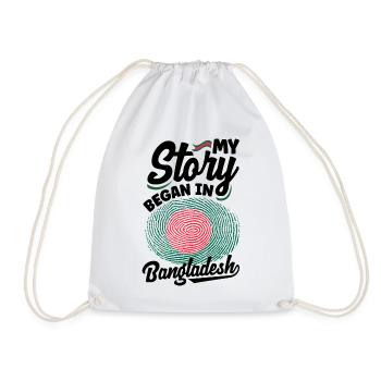 Bangladeshi Bangladesh Bangladeshi Flag Quote - Drawstring Bag - white - Front