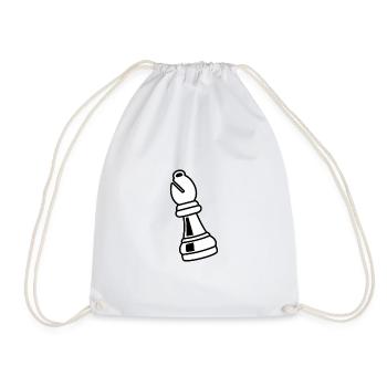 Pièce d'échecs évêque blanc - Sac de sport léger - blanc - Devant