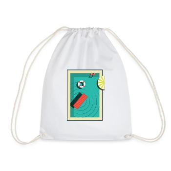 Pool in summer - Drawstring Bag - white - Front