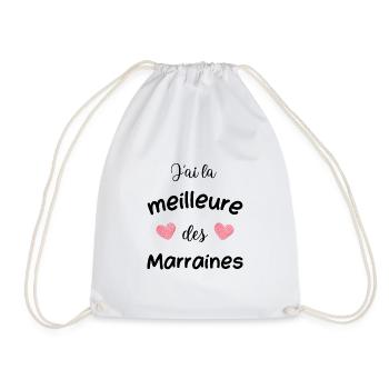 J'ai la meilleure des marraines !! Idée cadeau - Sac de sport léger - blanc - Devant