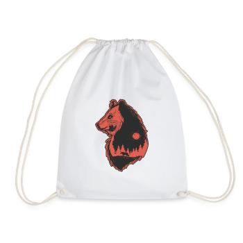 Bear Nature - Drawstring Bag - white - Front