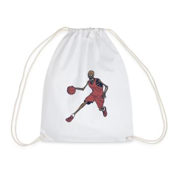 Basketball Skeleton - Drawstring Bag - white - Front