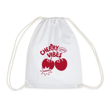 Cherry Vibes Kirschen Trendy Cherry Streetwear - Turnbeutel - Weiß - Vorne