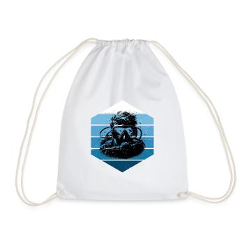 Diving Taucher Scuba Diver Scuba Tauchen - Drawstring Bag - white - Front