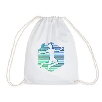 Men's Badminton Players Women's Badminton - Drawstring Bag - white - Front
