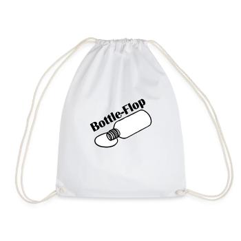 Bottleflop - Bottleflip parody design - Drawstring Bag - white - Front
