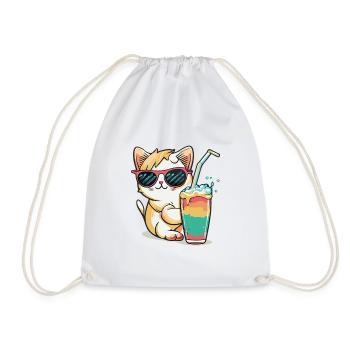 A cat lover's dream - Drawstring Bag - white - Front