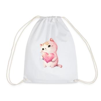 Mignon bébé chat maman enfants T-shirt - Sac de sport léger - blanc - Devant