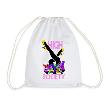 high society lady heels shirt - Turnbeutel - Weiß - Vorne