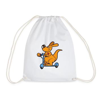 Roller Känguru - Turnbeutel - Weiß - Vorne