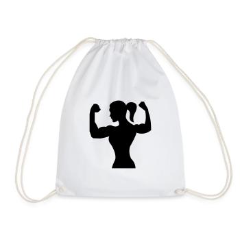 femme fitness - Sac de sport léger - blanc - Devant