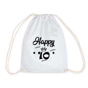 Birthday - Drawstring Bag - white - Front