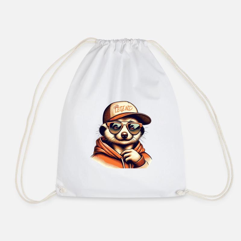 Cute Legend - Drawstring Bag - white