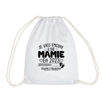 Mamie en 2023 / Cadeau future mamie 2023 - Sac de sport léger - blanc - Devant