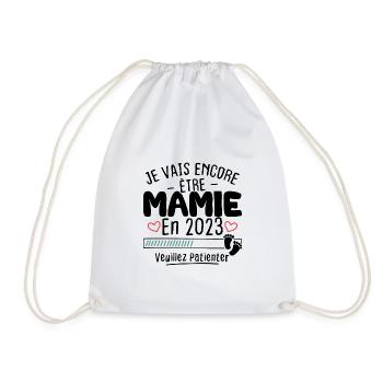 Mamie en 2023 / Cadeau future mamie 2023 - Sac de sport léger - blanc - Devant