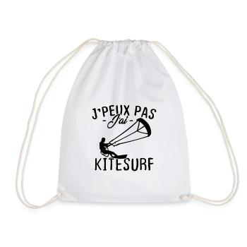J'peux pas j'ai Kitesurf - Sac de sport léger - blanc - Devant